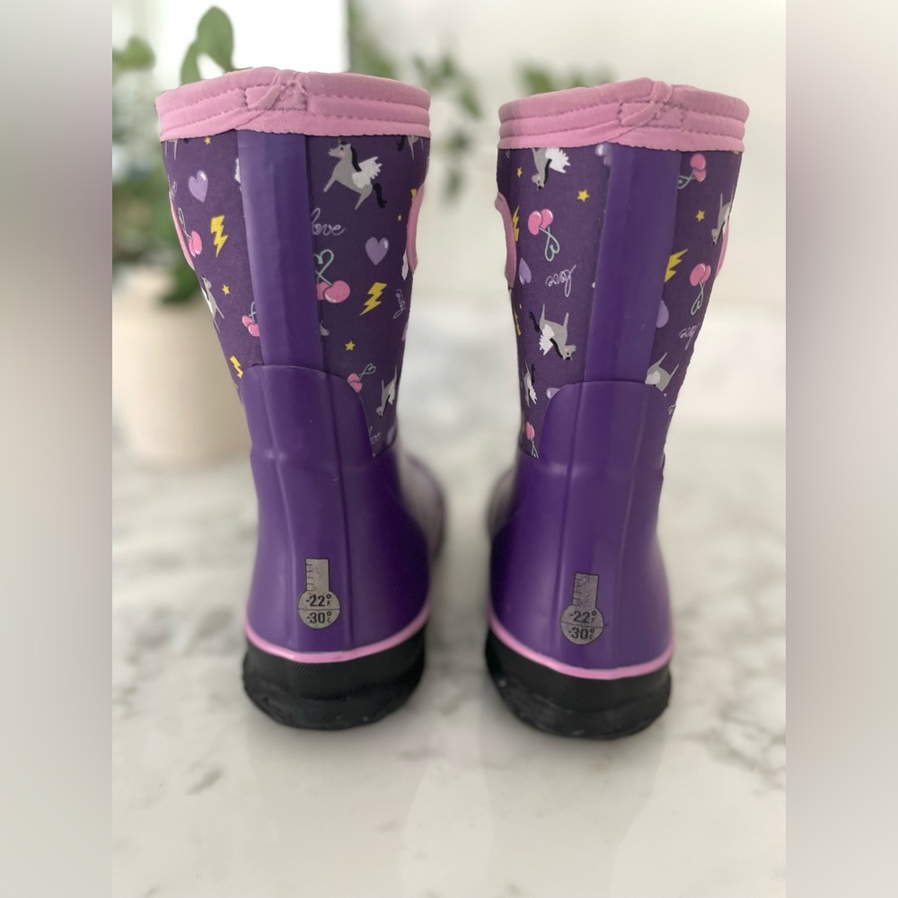 BOGS Kids‎ Classic Boots Pegasus Purple Big Kids Size 1 Waterproof Rain Snow